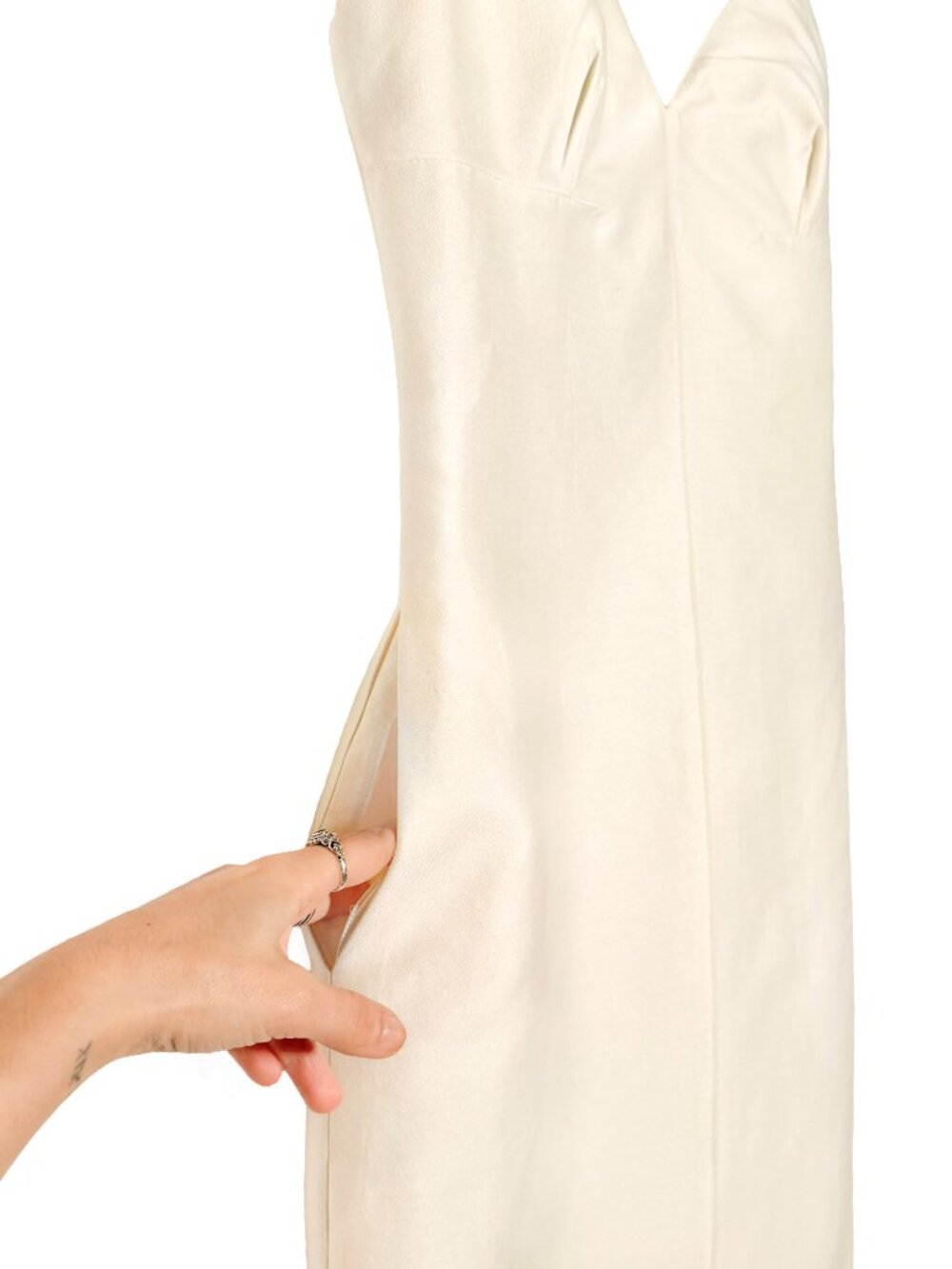 Valentino Ivory Cotton Silk Tank Dress - Picture 4 of 8